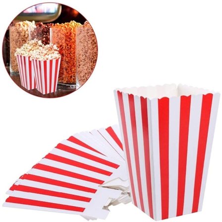 12 stk. slikposer festposer sæt popcornbokse popcornposer små