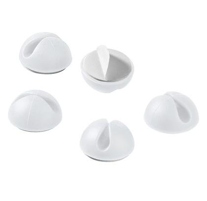 Goobay Kabelholdere 5stk (white)