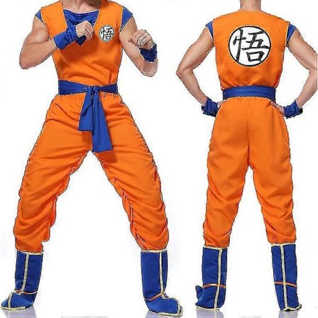 Dragon Ball Anime Son Goku Cosplay Kostyme for Menn, Voksne Son Goku Rollespill Kostymesett Halloween Fancy Dress Antrekk - Perfekt