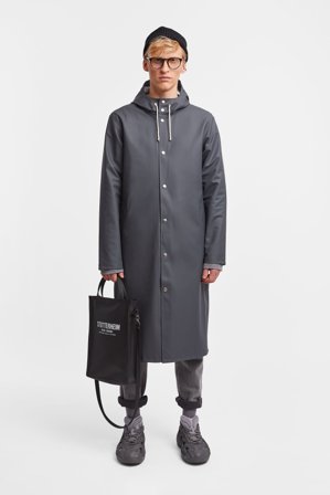 Stockholm Long Raincoat Charcoal