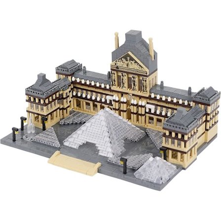 Louvre Byggesæt, Verdensberømt Arkitektur Model Legetøj, Mini Klodser Sæt Til Elskere, Gave Til Voksne Og Børn 3377 Dele
