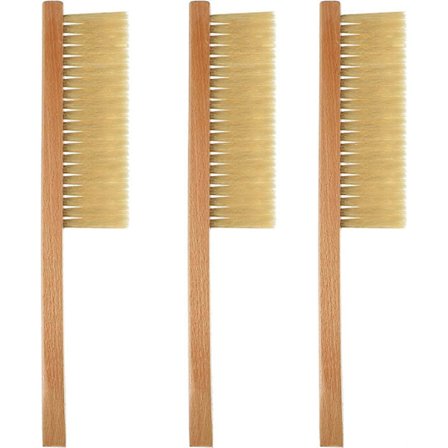 3-pakning Biebørste med trehåndtak, Biebørste med bust, Biebørste verktøy med trehåndtak YCO