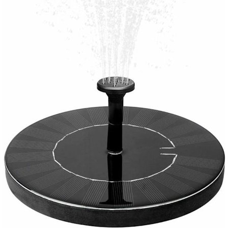 Soldrevet fontene med batteri, 1,5W utendørs hagefontene, vannfontene, hagedekorasjon, minivannpumpe, solenergipumpe med batteri, utendørs