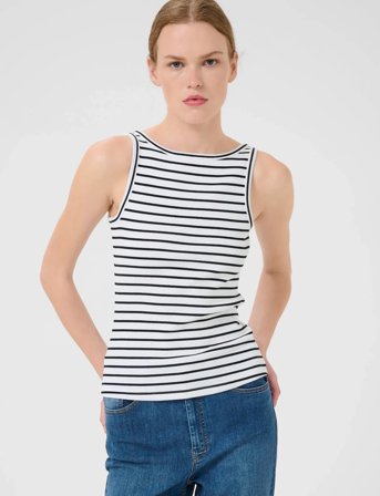 Gestuz Drewgz Sl Reversible Stripe Top Noo - White - XS