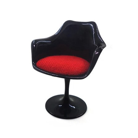 Dukkestol med runde ben Miniatyr roterende fritidsstol 3 3