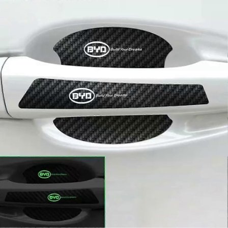 8 stk. Selvlysende Bil Dørhåndtag Skål Mærkater Høj Elastisk Skål Klistermærke Egnet Kompatibel med Mitsubishi-Perfet