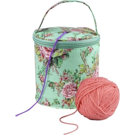 TG Green Peony Bærbar Strikkepose for Garnoppbevaring Vesker for Garn-XF17-