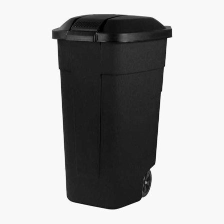 Biltema - Robust Søppeldunk med Håndtak og Hjul, 110 liter, Laget av Resirkulert Plast