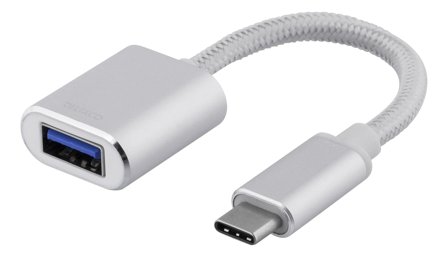 Deltaco USB type C-adapter - 24 pin USB-C til USB-type A - 10 cm