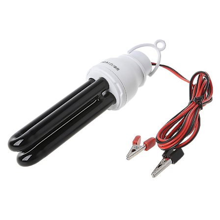 UV-ljusset 12V 20W Svart Ljuslampa Spiral Energisparande Lila Ljus Jordbruk Insektsfälla Ljus Ultraviolett Yu