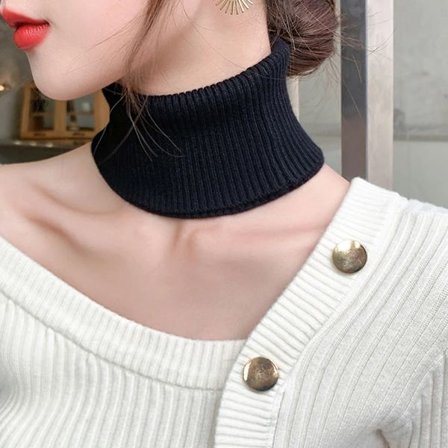 2024 Winter Cashmere Neck Protection Fake Collar Men Women Hedging Bib Pullover Coldproof Thicken Elastic Wool Knit Warm Scarf
