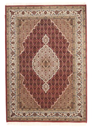 Tabriz Royal Rug Hand Knotted 142X205 Orange/Red India