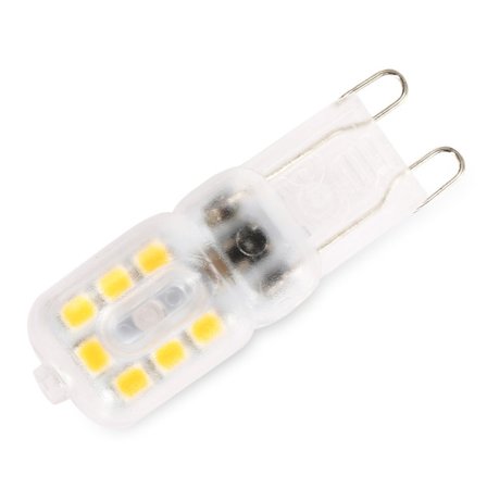 Förpackning med 8 LED G9 LED-lampor 220 V Naturligt vitt 3000 K 3 W halogen