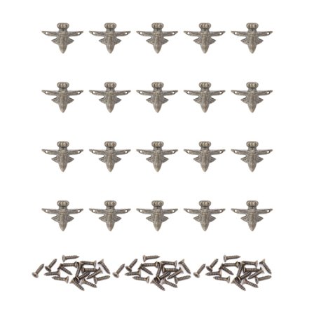 20 Sett Antikke Trefotter Smykkeskrin Oppbevaringsben Hjørnebeskyttere Maskinvare Liten Størrelse