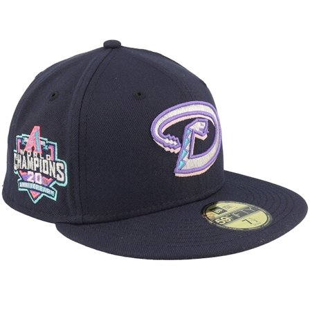 New Era - MLB Ble fitted Czapka Z Daszkiem - Arizona Diamondbacks Gravity 59FIFTY Navy/Pink Fitted @ Hatstore