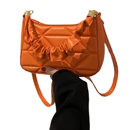 PU Crossbody-veske for kvinner Elegante og sofistikerte skuldervesker for jenter Orange