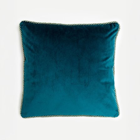 Samettinen tyyny 45x45cm – Syvän sininen