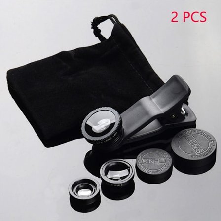 2 kit Kameralinssats Vidvinkel Fish Eye