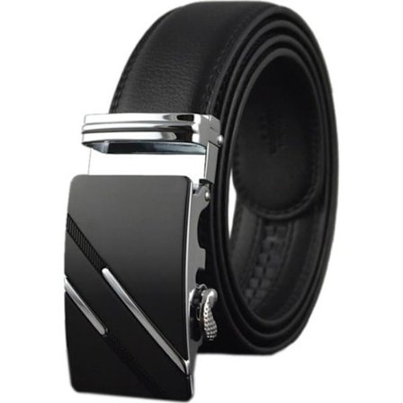 Bælte - Luksus - Sort - Kalveskind - Automatisk spænde - Chic stil
