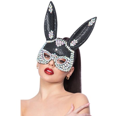 Musta Paljetti-Kani naamio