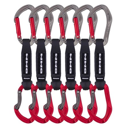 DMM Alpha Sport Quickdraws 12 cm 6 Pack Mountaineering equipment Red 12CM