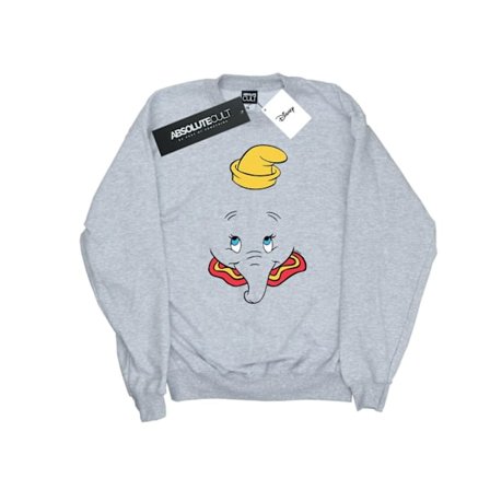 Disney Dam/Damer Dumbo Ansikte Sweatshirt XXL Sports Grey