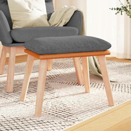 Vidaxl Fotpall Ljusgrå 45x29,5x39 Cm Tyg Och Konstläder Grå
