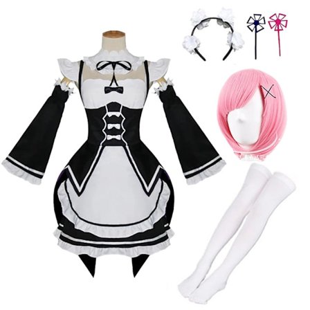 Anime Re:Zero - Starting Life in Another World Ram/Rem Cosplay Kostumer Maid Outfit Halloween Kostume Maid Servant Kjole stil 5 style5