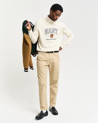 GANT - Regular fit tapered bomullschinos til herre oak beige