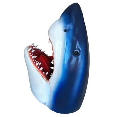 Simulerad Sharks Head Ornament Personlig Sharks Head Staty Trädgårdsdekoration