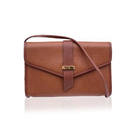 Yves Saint Laurent Vintage Pre-owned Læder skuldertasker Brun, Dame Vintage Tasker, Størrelse: ONE Size