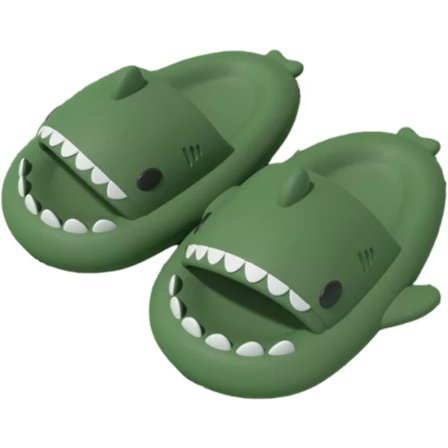 Shark Haj Tofflor, Lämplig för vuxna och barn Söt Tjock Sula Hajar Halkfria Tofflor Inomhus Duschtofflor Sandaler Shark Slippers