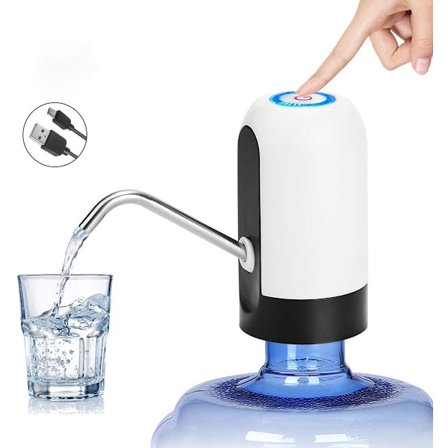 Nedsänkbar dränkbar pump elektrisk vattenpump automatisk vattenutmatare, LED-ljus trådlös fatvattenpumpningsenhet, USB-laddningsbar överföringspump