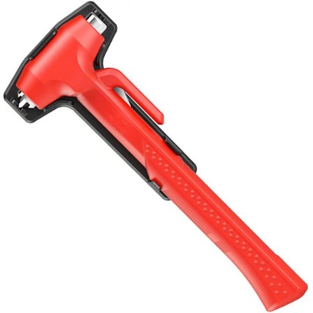 Auton ikkunanrikkoja turvavyöleikkurilla - Ensiluokkainen auton turvavasara - Hätäpoistumistyökalu ikkunanrikkojan selviytymispakkauksella, punainen