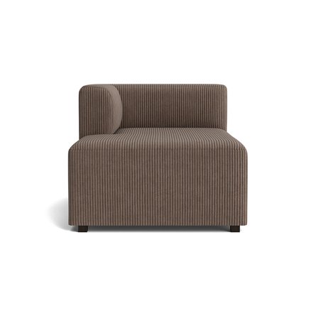 Venstrevendt Roma Chaiselong Modul - Poso Brun - Slidstærk Sofa med Koldskum & PU Skum - 80x120x65cm