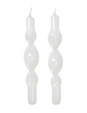 Twist Taper Candle Silver Broste Copenhagen