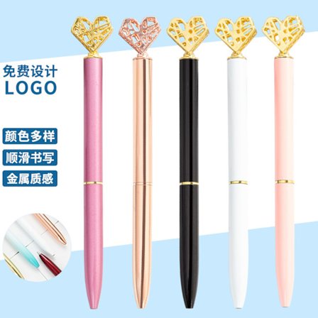 Hopfällbara pennor Hjärtformad kulspetspenna för journaling