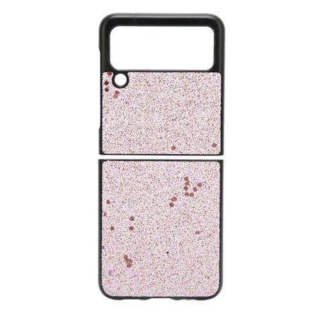 Skinnende Bling Telefondeksel for Galaxy Z FLIP 3 Støtdempende Foldbar Mobiltelefon Beskyttende Skall Rosa