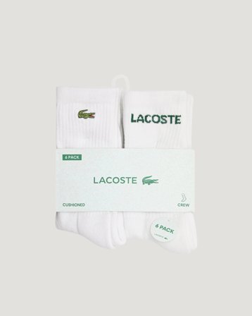 Lacoste LCHN 6PK CREW COTTON SOCK Valkoinen Sukat/Sukkahousut Pojat - Kids Brand Store