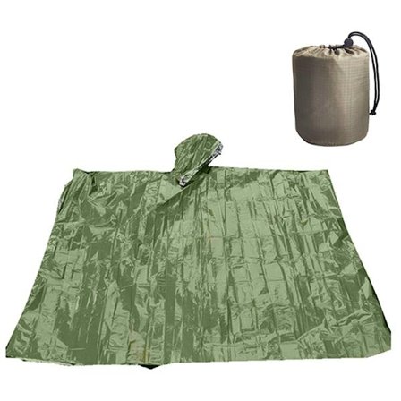 Engangs aluminiumsfilm vandtæt nødregnfrakke