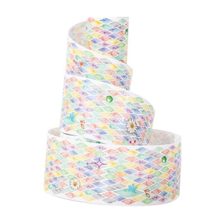 /EA/ Dekorativ tejp transparent mönster mångsidig färgbeständig handkonto dekorativa tejp för anteckningsböcker kuvert DIY