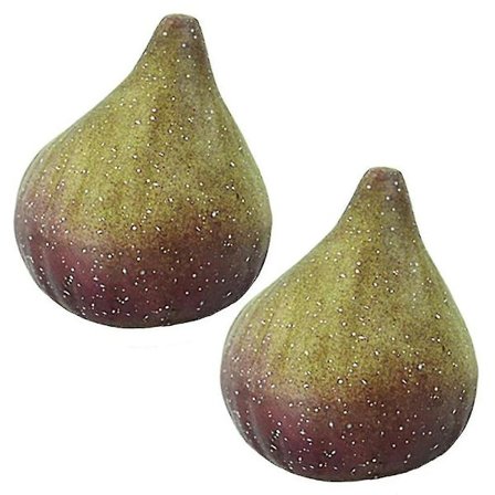 Kunstig frugt naturtro figen prop havedekoration (2 stk., grøn)