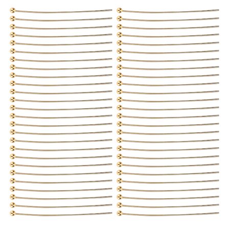 50 st kulhuvudstift smyckeshänge DIY-hantverk pärltillverkning delar tillbehör leveranser guld 40 mm / 1,57 tum