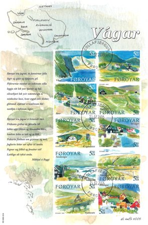 Færøerne 2005 - AFA 508-517 - Stemplet miniark
