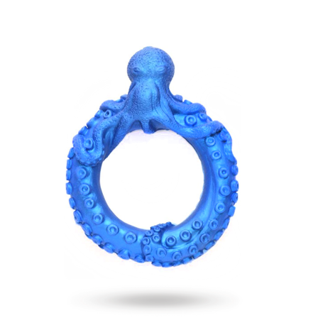 XR Brands: Poseidon's Octo-Ring Silicone Cock Ring Blue - Sexleker Vuxen: Fleshlight, penisring, hylser & pumper