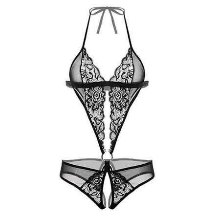 Deep Beauty Naisten V-aukkoinen Korsetti Alusvaatesetti Musta Koko S