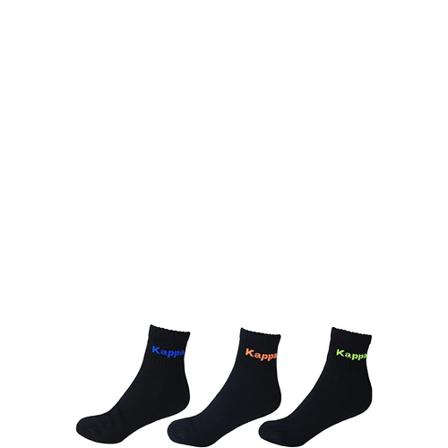 Kappa 3-pack Sokken , Zwart , Heren , Maat: S
