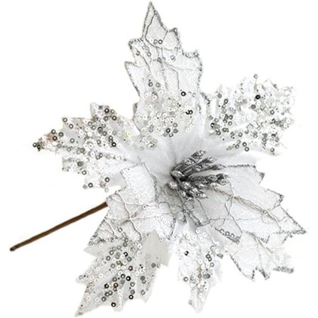 Upeat Black Friday -tarjoukset! 6 kpl Joulutähti koristeita, keinotekoinen silkkikukka joulukuuseen