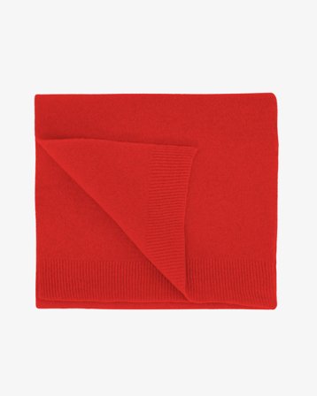 Merino Wool Scarf - Red Tangerine