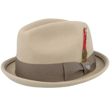 Brixton - Beige fedora Hat - Gain Sand/Antique Brass Fedora @ Hatstore